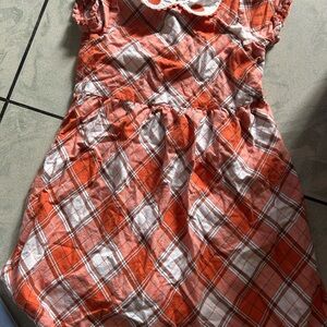 Gymboree pumpkin collared Plaid Dress